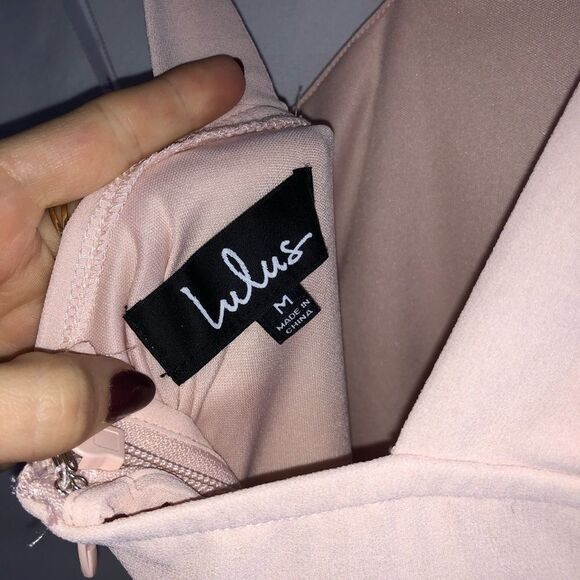 Women's Lulu's Light Pink Long Formal Dress - Picture 11 of 14